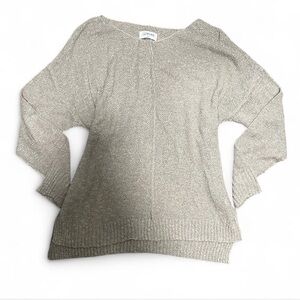 The Post Taupe Knit Long Sleeve Sweater Size S